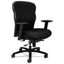 Wave Mesh Big and Tall Chair, Supports Up to 450 lb, 19.25" to 22.25" Seat Height, Black