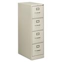 510 Series Vertical File, 4 Letter-Size File Drawers, Light Gray, 15" x 25" x 52"