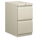 Brigade Mobile Pedestal, Left or Right, 2 Letter-Size File Drawers, Light Gray, 15" x 22.88" x 28"