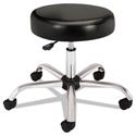 Adjustable Task/Lab Stool, Backless, Supports Up to 250 lb, 17.25" to 22" Seat Height, Black Seat, Steel Base