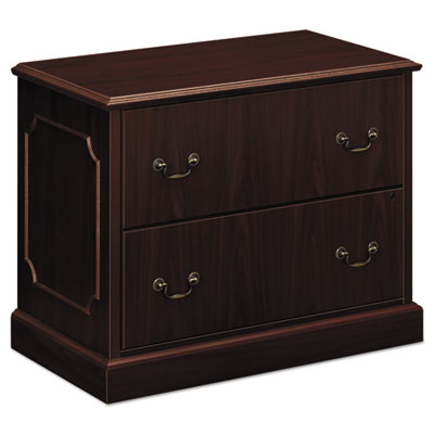 94000 Series Lateral File, 2 File Drawers, Mahogany, 37.5" x 20.5" x 29.5"