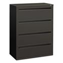 Brigade 700 Series Lateral File, 4 Legal/Letter-Size File Drawers, Charcoal, 42" x 18" x 52.5"