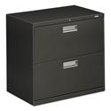 Brigade 600 Series Lateral File, 2 Legal/Letter-Size File Drawers, Charcoal, 30