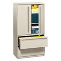 Brigade 700 Series Lateral File, Three-Shelf Enclosed Storage, 2 Legal/Letter-Size File Drawers, Gray, 36" x 18" x 64.25"