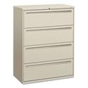 Brigade 700 Series Lateral File, 4 Legal/Letter-Size File Drawers, Light Gray, 42" x 18" x 52.5"