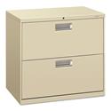 Brigade 600 Series Lateral File, 2 Legal/Letter-Size File Drawers, Putty, 30
