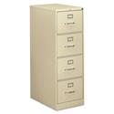 310 Series Vertical File, 4 Legal-Size File Drawers, Putty, 18.25" x 26.5" x 52"