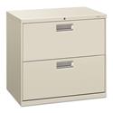 Brigade 600 Series Lateral File, 2 Legal/Letter-Size File Drawers, Light Gray, 30