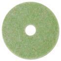 Low-Speed TopLine Autoscrubber Floor Pads 5000, 17" Diameter, Green/Amber, 5/Carton