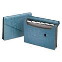 Expanding Poly Files, 3.5" Expansion, 7 Sections, Hook/Loop Closure, 1/6-Cut Tabs, Letter Size, Blue