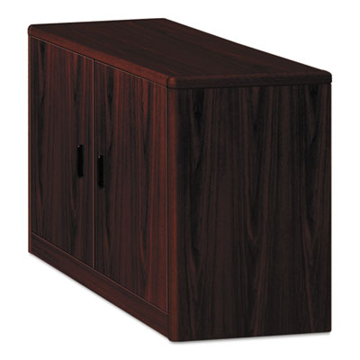 10700 Series Locking Storage Cabinet, 36w x 20d x 29.5h, Mahogany