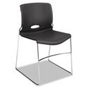 Olson Stacker High Density Chair, Supports Up to 300 lb, 17.75" Seat Height, Lava Seat, Lava Back, Chrome Base, 4/Carton