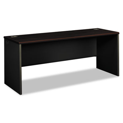 38000 Series Desk Shell, 72w x 24d x 29.5h, Mahogany/Charcoal