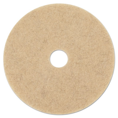 Natural Hog Hair Burnishing Floor Pads, 21" Diameter, Tan, 5/Carton