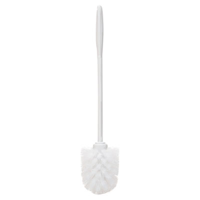 Commercial-GradeToilet Bowl Brush, 10" Handle, White, 24/Carton