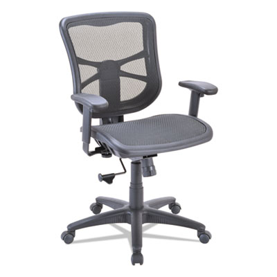 Alera Elusion Series Mesh Mid-Back Swivel/Tilt Chair, Supports Up to 275 lb, 17.9" to 21.6" Seat Height, Black