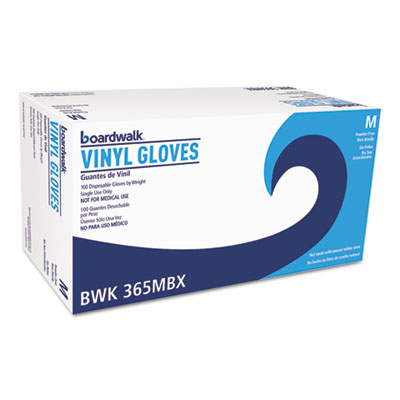 General Purpose Vinyl Gloves, Powder/Latex-Free, 2.6 mil, Medium, Clear, 100/Box, 10 Boxes/Carton