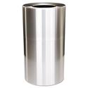 Atrium Aluminum Container with Liner, 35 gal, Aluminum, Satin Aluminum