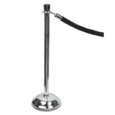 Crowd Control Posts, Chrome, 41" High, Silver, 2/box