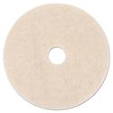 Ultra High-Speed TopLine Floor Burnishing Pads 3200, 20" Diameter, White/Amber, 5/Carton