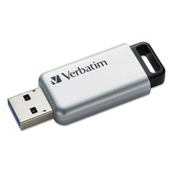 Store 'n' Go Secure Pro USB Flash Drive with AES 256 Encryption, 64 GB, Silver