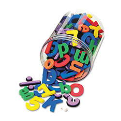 Magnetic Alphabet Letters, Foam, 1.5"; 1", Assorted Colors, 105/Pack