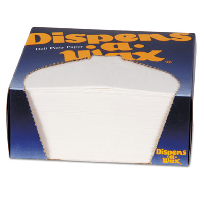 Dispens-A-Wax Waxed Deli Patty Paper, 4.75 x 5, White, 1,000/Box