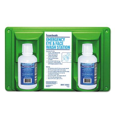 Emergency Eyewash Station, 16 oz Bottle, 2 Bottles/Station