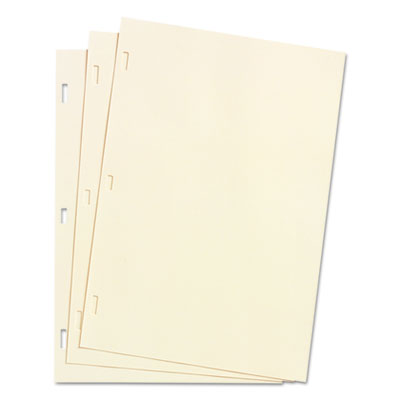 Looseleaf Minute Book Ledger Sheets, 14 x 8.5, Ivory, Loose Sheet 100/Box