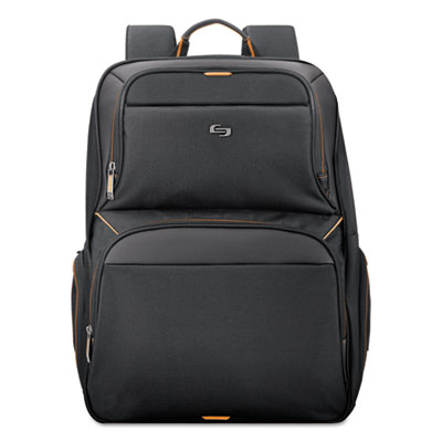 Urban Backpack, Fits Devices Up to 17.3", Polyester, 12.5 x 8.5 x 18.5, Black