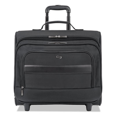 Classic Rolling Overnighter Case, Fits Devices Up to 15.6", Ballistic Polyester, 16.14 x 6.69 x 13.78, Black