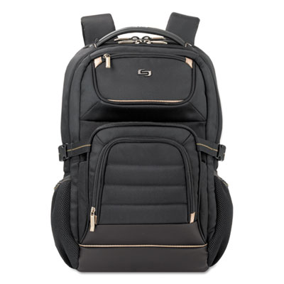 Pro Backpack, Fits Devices Up to 17.3", Polyester, 12.25 x 6.75 x 17.5, Black