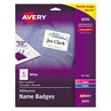 Flexible Adhesive Name Badge Labels, 3.38 x 2.33, White, 160/Pack