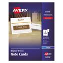 Note Cards with Matching Envelopes, Inkjet, 85 lb, 4.25 x 5.5, Matte White, 60 Cards, 2 Cards/Sheet, 30 Sheets/Pack