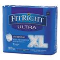 FitRight Ultra Protective Underwear, X-Large, 56" to 68" Waist, 20/Pack, 4 Pack/Carton