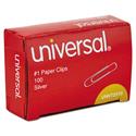 Paper Clips, #1, Smooth, Silver, 100 Clips/Box, 10 Boxes/Pack