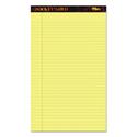 Docket Gold Ruled Perforated Pads, Wide/Legal Rule, 50 Canary-Yellow 8.5 x 14 Sheets, 12/Pack