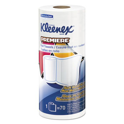 Premiere Kitchen Roll Towels, 1-Ply, 11 x 10.4, White, 70/Roll, 24 Rolls/Carton