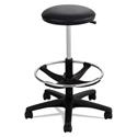 Extended-Height Lab Stool, Backless, Supports Up to 250 lb, 22" to 32" Seat Height, Black