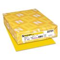 Color Cardstock, 65 lb Cover Weight, 8.5 x 11, Solar Yellow, 250/Pack