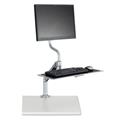 Desktop Sit/Stand Workstations, Single Monitor, Silver