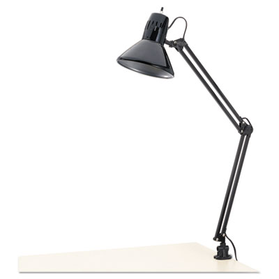 Architect Lamp, Adjustable, Clamp-on, 6.75w x 20d x 28h, Black