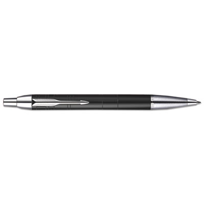 IM Ballpoint Pen, Retractable, Fine 0.5 mm, Black Ink, Black/Chrome Barrel