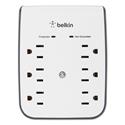 Surgeplus Usb Wall Mount Charger, 6 Outlets; 2 Usb, White