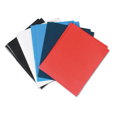 Laminated Two-Pocket Folder, Cardboard Paper, 100-Sheet Capacity, 11 x 8.5, Assorted, 25/Box