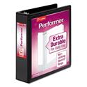 Performer ClearVue Slant-D Ring Binder, 3 Rings, 2" Capacity, 11 x 8.5, Black