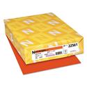 Color Paper, 24 lb Bond Weight, 8.5 x 11, Orbit Orange, 500 Sheets/Ream