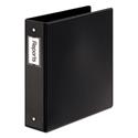 Premier Easy Open Locking Round Ring Binder, 3 Rings, 2" Capacity, 11 x 8.5, Black