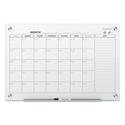 Infinity Magnetic Glass Calendar Board, Monthly Planning/Scheduling, 48" x 36", White Surface