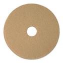 Burnishing Floor Pads, 19" Diameter, Tan, 5/Carton